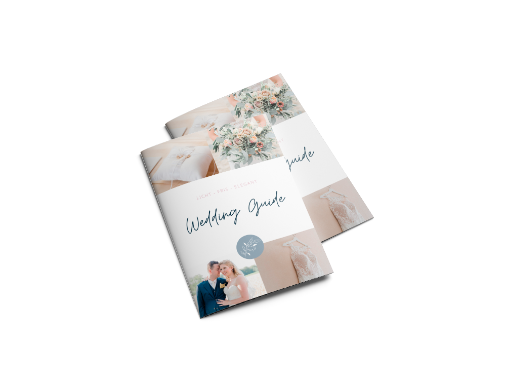 Mockup van het trouwmagazine